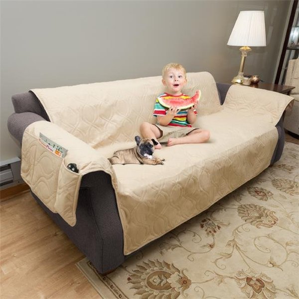 Petmaker Petmaker 80-PET5075 100 Percent Waterproof Protector Cover for Couch & Sofa - Tan 80-PET5075
